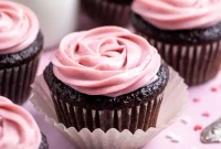 Moist Chocolate Cupcakes with Raspberry Filling and Ganache