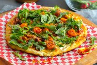Tomato Confit, Burrata & Arugula Pizza Recipe