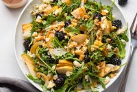 Pear, Walnut and Gorgonzola Salad with Honey-Balsamic Dressing