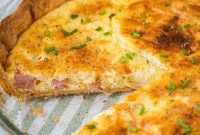 Ham and Cheese Quiche Recipe with Flaky Crust