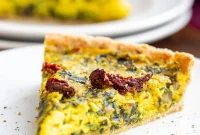 Vegan Mushroom, Spinach & Leek Quiche Recipe