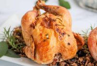 Herb-Roasted Stuffed Cornish Hens with Garlic and Lemon