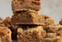 Chewy Biscoff Blondies with Caramelized Lotus Spread