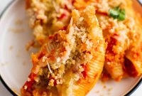 Chicken Parmesan Stuffed Shells Recipe — Cheesy Baked Pasta Delight