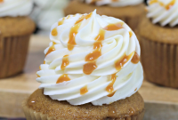 Salted Caramel Pumpkin Cupcakes with Maple Buttercream