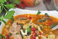 Savory Pork Rib Soup with Egg Noodles and Aromatic Broth