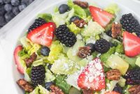 Red, White & Blue Berry Salad with Candied Nuts and Lemon Poppyseed Dressing
