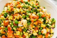 Summer Chopped Vegetable Salad with Creamy Shallot Vinaigrette