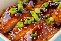 Crispy Baked Teriyaki Salmon with Honey-Ginger Glaze