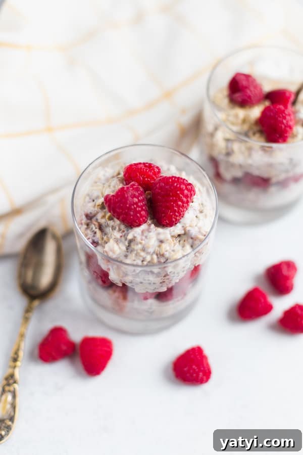 Creamy Raspberry Overnight Oats Recipe for Quick Breakfast 5 Raspberry Overnight Oats