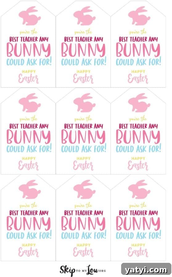 Unique Easter Gift Ideas for Teachers That They'll Love 3 free printable teacher gift tags for Easter