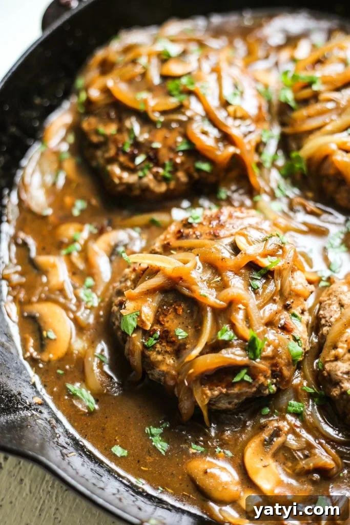 Southern-Style Hamburger Steaks with Onion Mushroom Gravy Recipe 3 img 10286 2