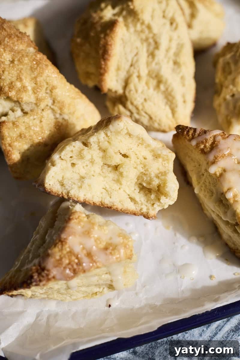 Sourdough Discard Scone Recipe: Flaky Base for Sweet or Savory Add-Ins 12 The inside of a Sourdough Discard Scone.