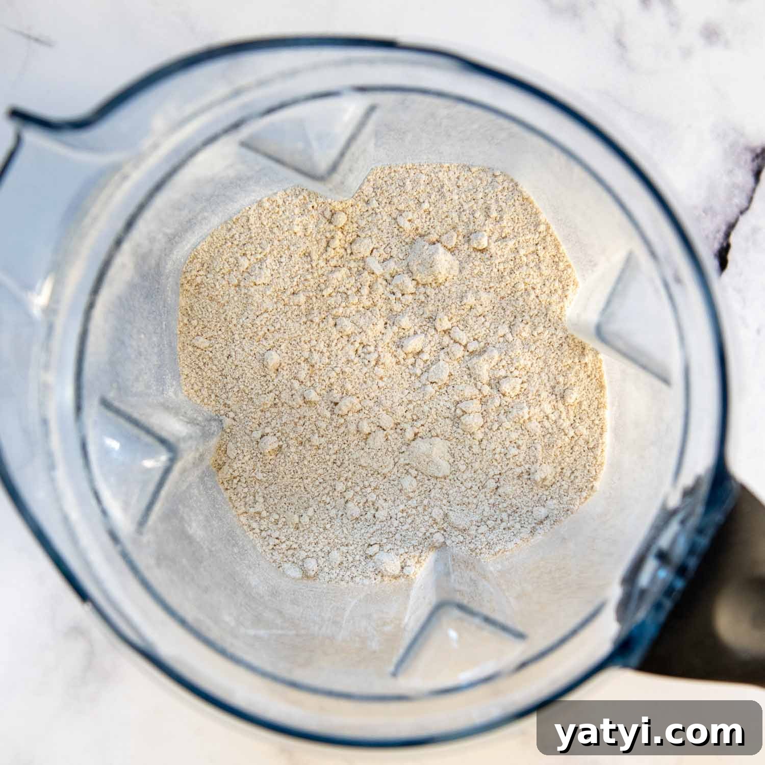 5-Minute Pumpkin Oat Flour Muffins — Light & Airy Bake 3 oat flour grinded up in a blender.