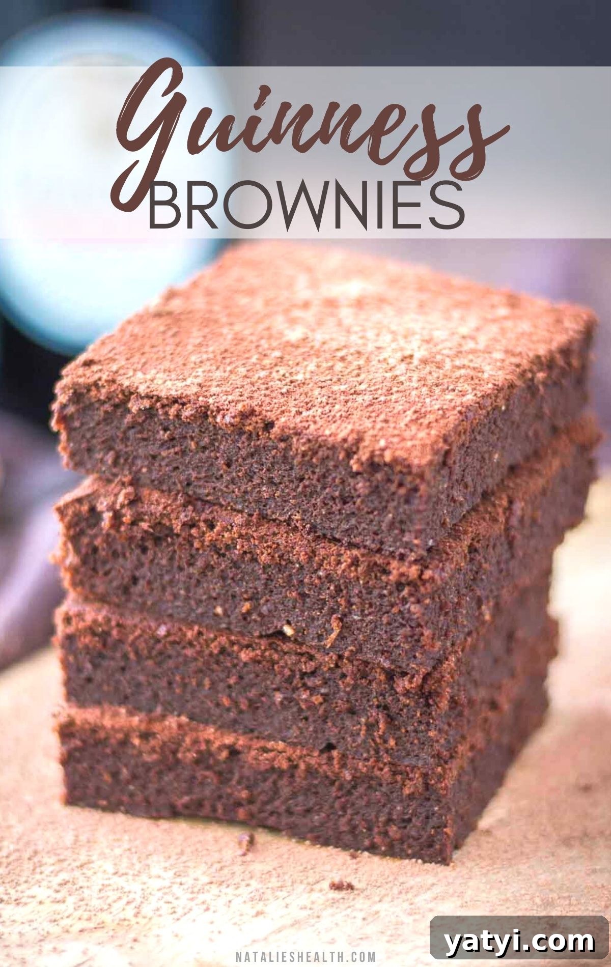 Guinness Chocolate Brownies with Rich Stout Flavor 2 Guinness Brownies PIN image