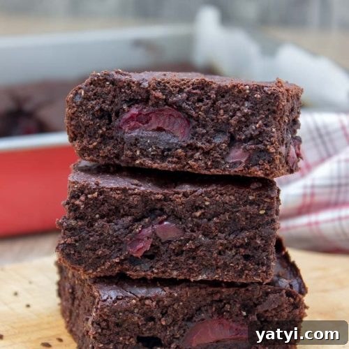 Dark Chocolate Cherry Brownies