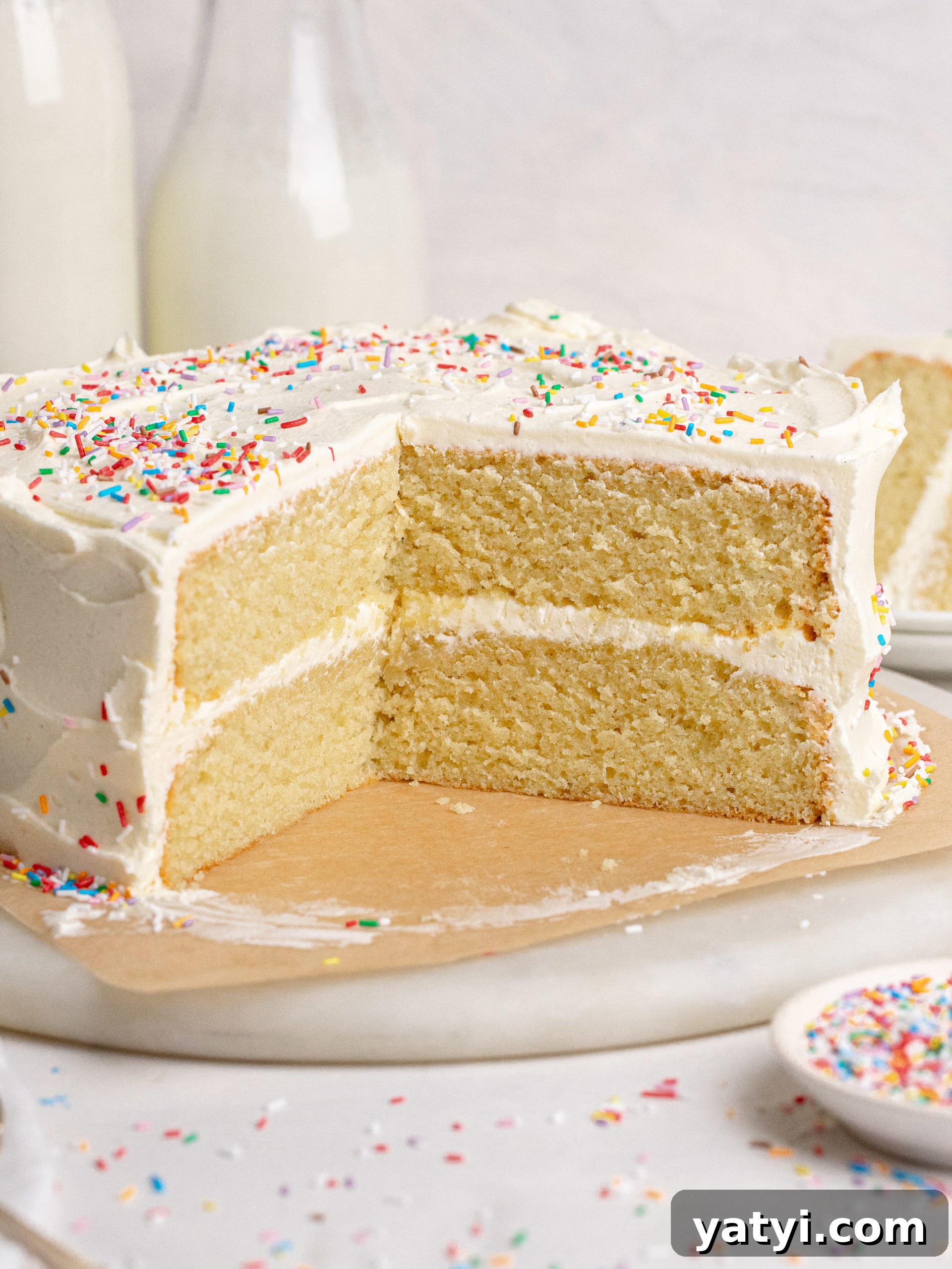 Vanilla cake slices
