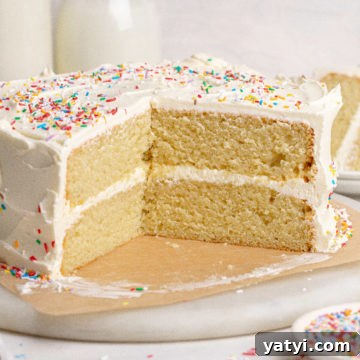 Classic Vanilla Birthday Cake