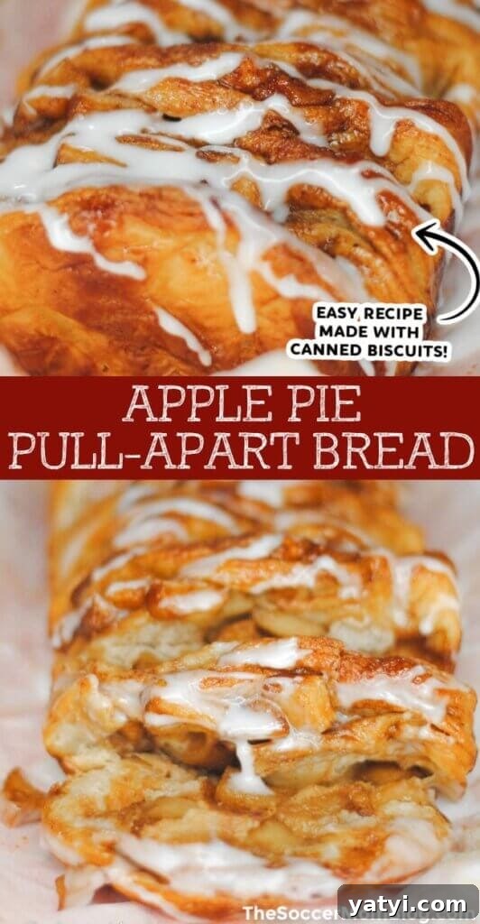 Cinnamon Apple Pull-Apart Bread Recipe 6 2 photo Pinterest image for Apple Pie Pull-Apart Bread.
