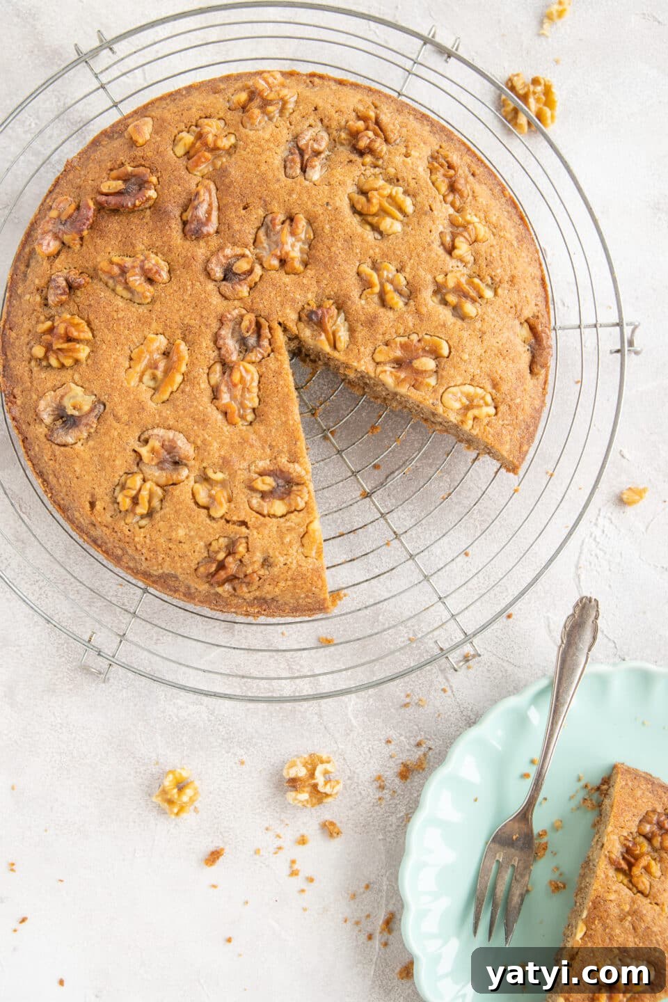 Moist Fluffy Walnut Cake Recipe with Simple Ingredients 4 cake with walnuts