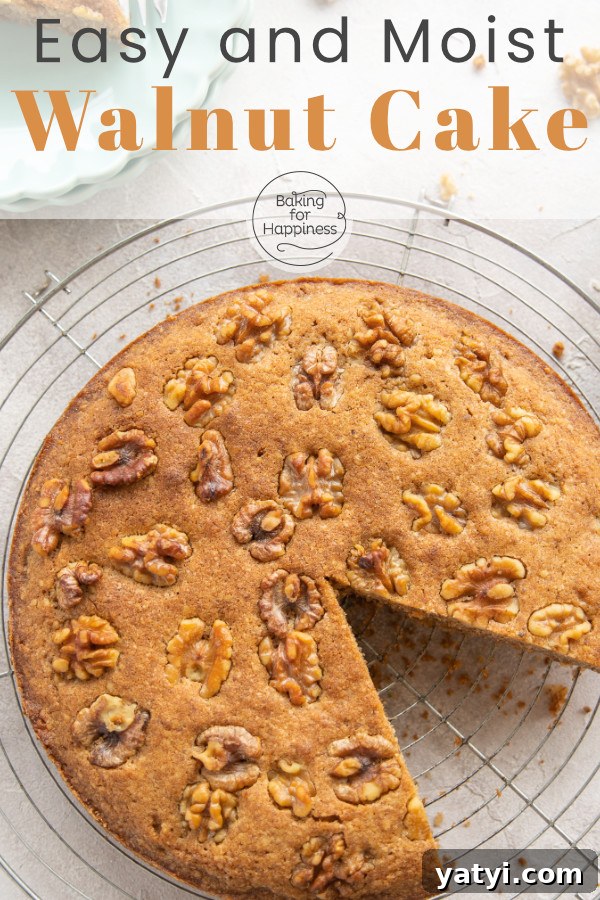 Moist Fluffy Walnut Cake Recipe with Simple Ingredients 7 This super quick walnut cake is a great alternative to the alternative with hazelnuts. Easy, moist, super delicious!