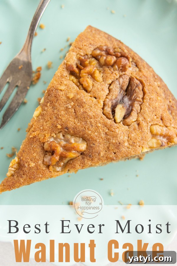 Moist Fluffy Walnut Cake Recipe with Simple Ingredients 8 This super quick walnut cake is a great alternative to the alternative with hazelnuts. Easy, moist, super delicious!