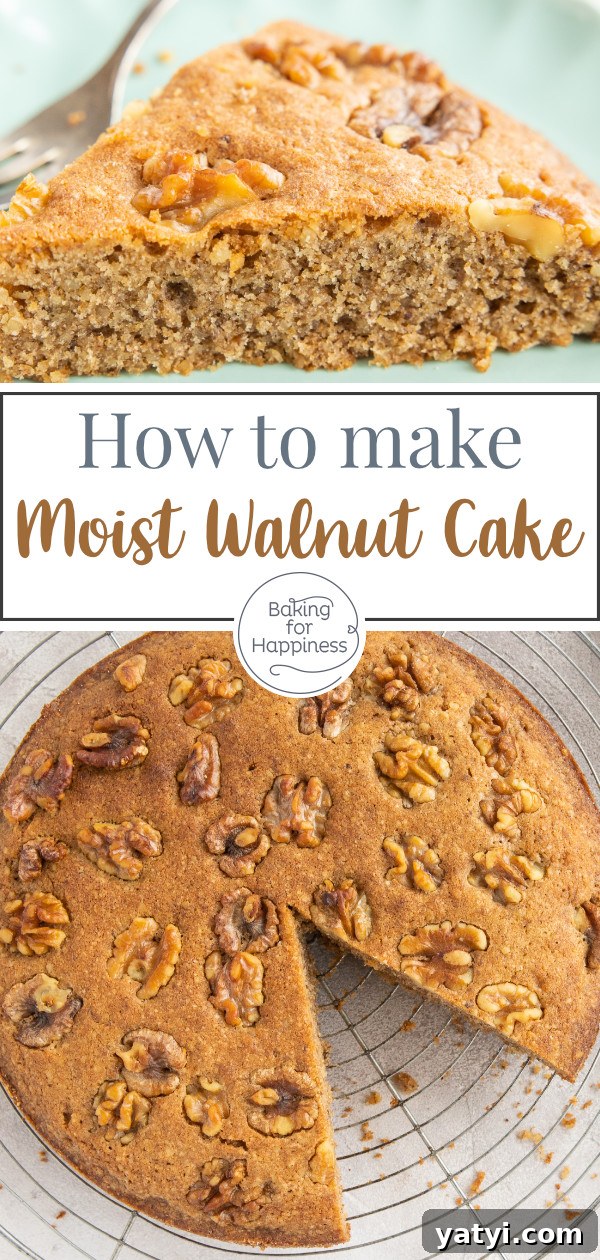 Moist Fluffy Walnut Cake Recipe with Simple Ingredients 9 This super quick walnut cake is a great alternative to the alternative with hazelnuts. Easy, moist, super delicious!