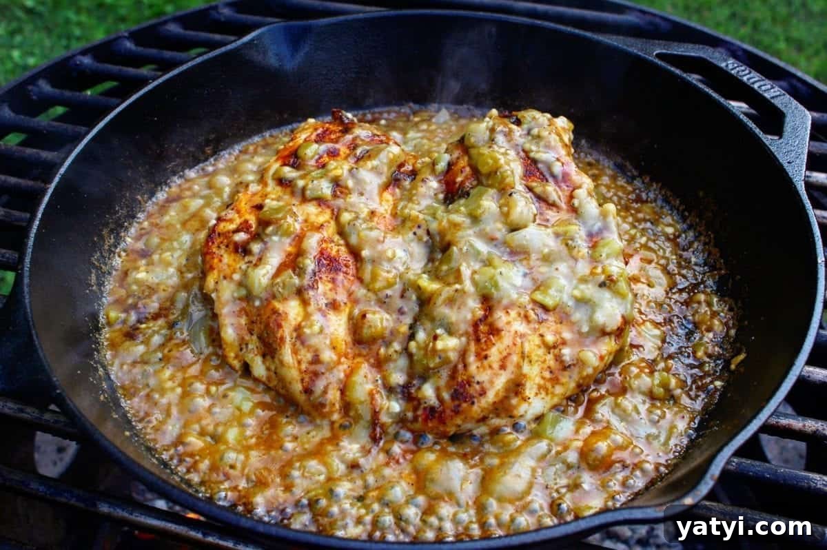 Cast-Iron Green Chile Chicken Skillet Recipe for Dinner 5 green chile chicken