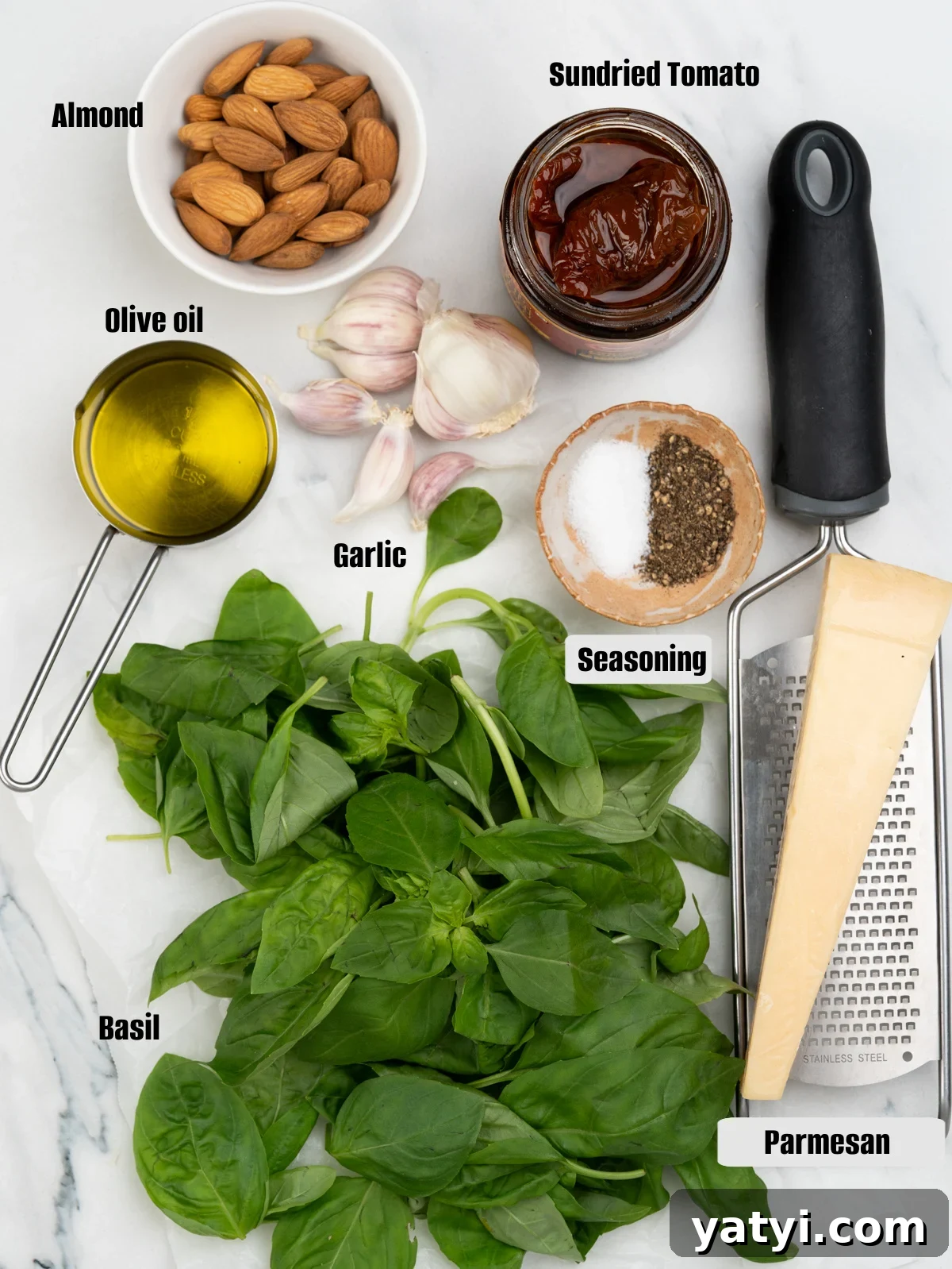 Sun-Dried Tomato Pesto (Pesto Rosso) Recipe & Uses 4 List of ingredients for pesto