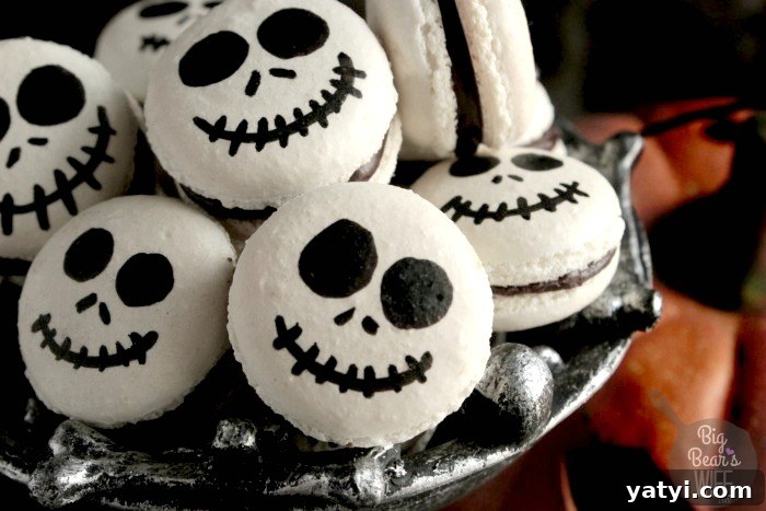 Jack Skellington Macaron Recipe: How to Make Tim Burton-Inspired Treats 4 JACK SKELLINGTON MACARONS