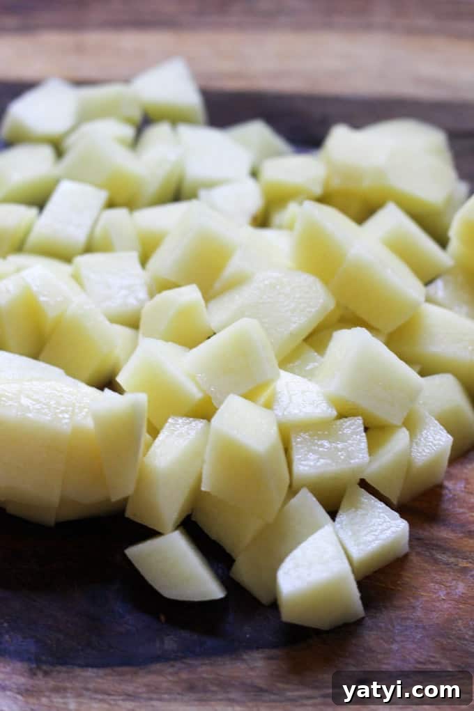 Polish Mushroom Soup with Yukon Gold Potatoes Recipe 4 Cut up Idaho potatoes