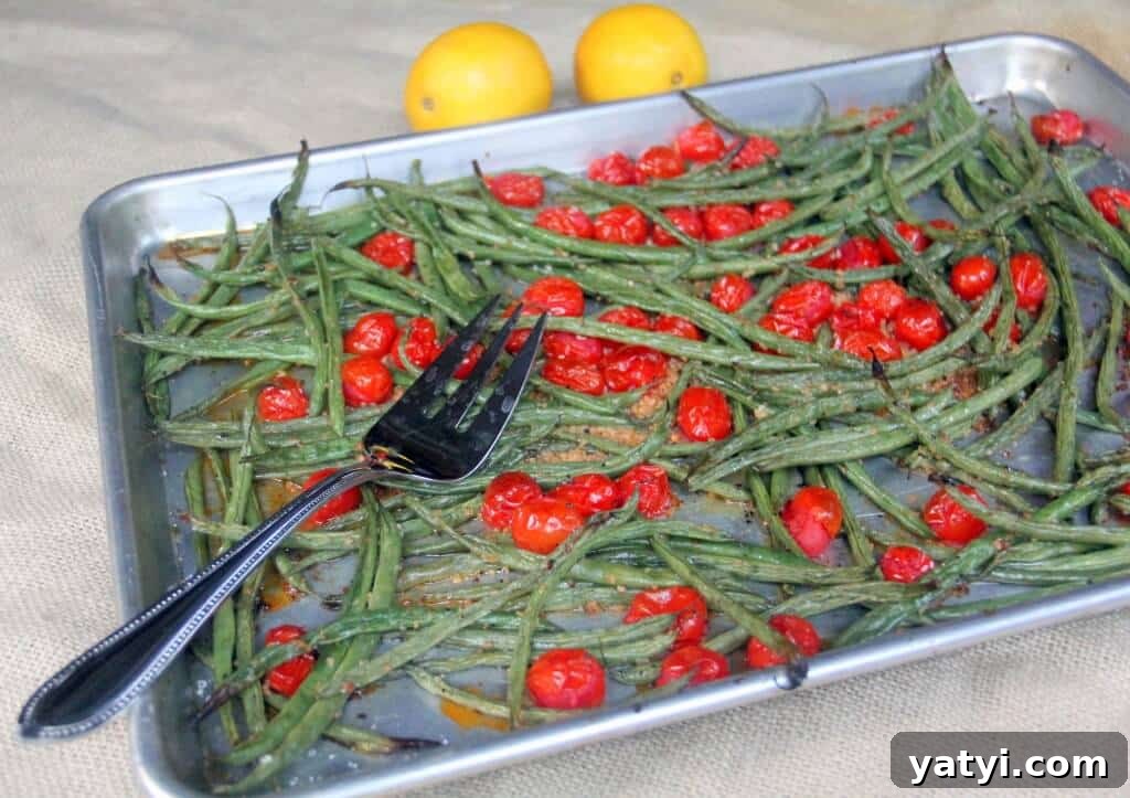 20 Fresh Tomato Recipes to Brighten Every Meal 8 Garlic Roasted Green Beans and Tomatoes