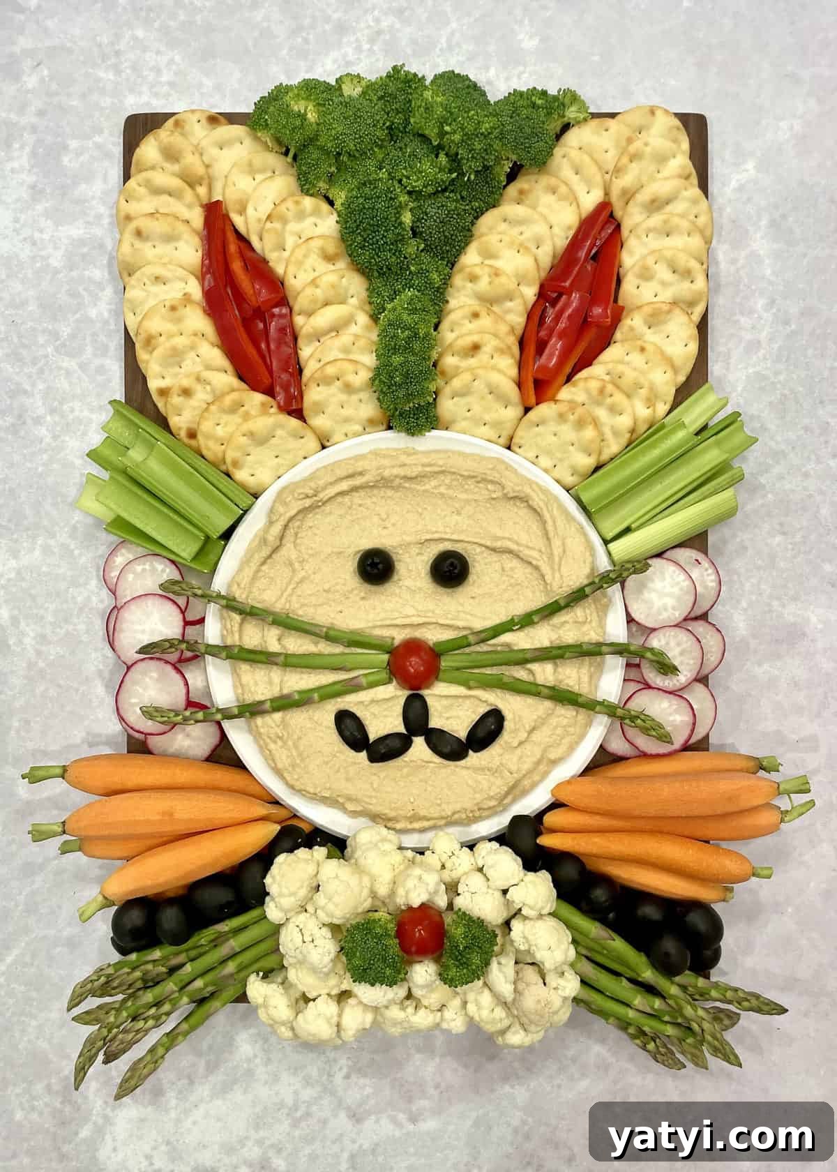 Easter Bunny Snack Board Ideas for Festive Spring Parties 5 Easter Bunny Snack Board by The BakerMama
