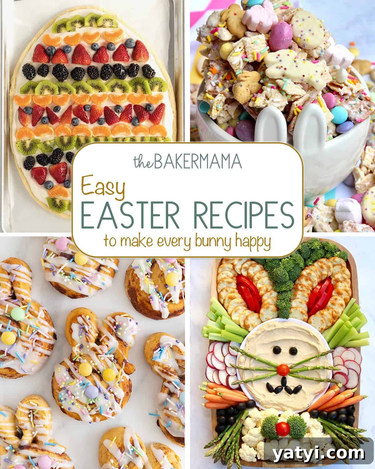 Easter Bunny Snack Board Ideas for Festive Spring Parties 7 Easter recipes collage