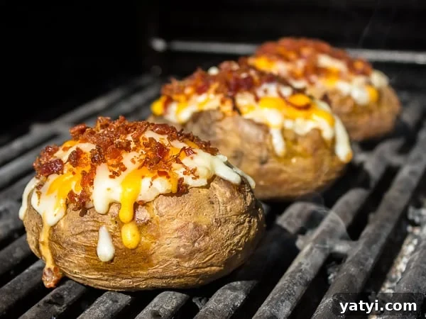 Grilled Cheddar & Bacon Twice-Baked Potatoes: Smoky Stuffed Recipe 2 Grilled Cheddar Bacon Twice Baked Potatoes-3