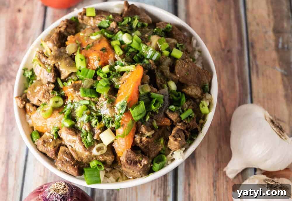 Quick Instant Pot Lamb Curry with Tender, Spiced Sauce 3 Lamb Curry Above View