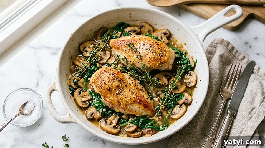 15 Quick Chicken Breast Recipes for Easy Weeknight Dinners 11 Mushroom and Spinach Chicken