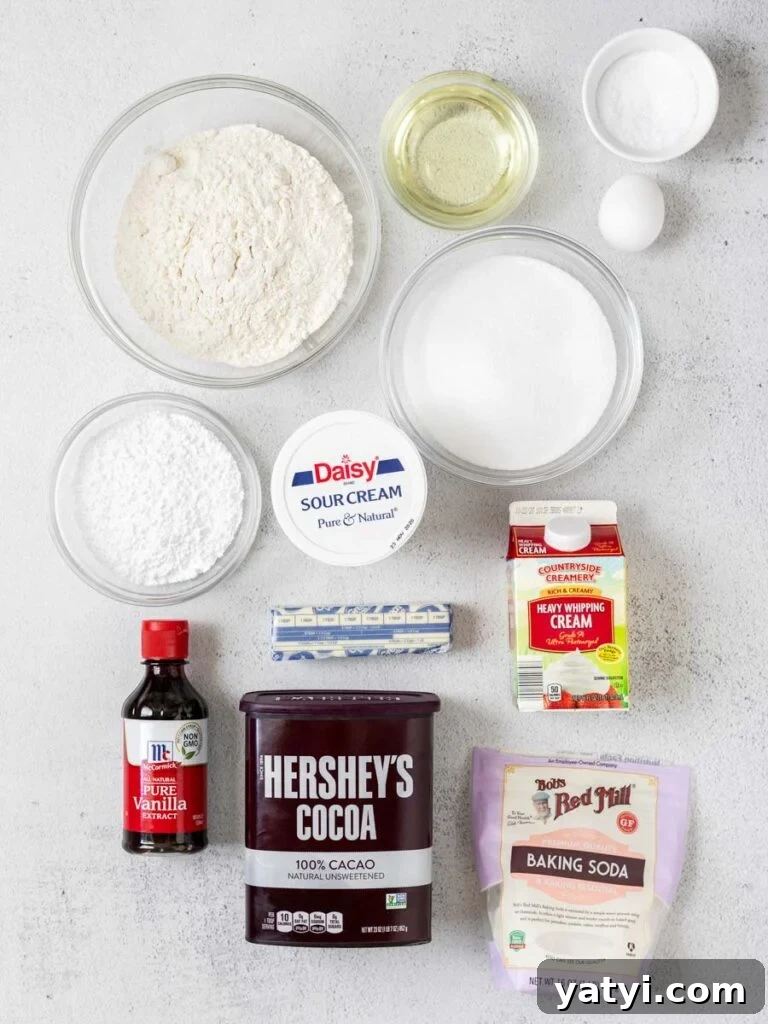 Decadent Chocolate Cupcakes: Moist, Rich Recipe for Home Bakers 3 top down shot of chocolate cupcake ingredients