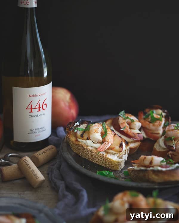 Grilled Shrimp and Peach Crostini with Whipped Lemon Burrata Grilled Shrimp and Peach Crostini with Whipped Lemon Burrata