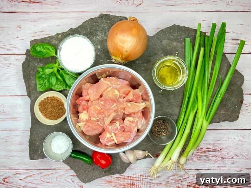 Chicken ingredients.