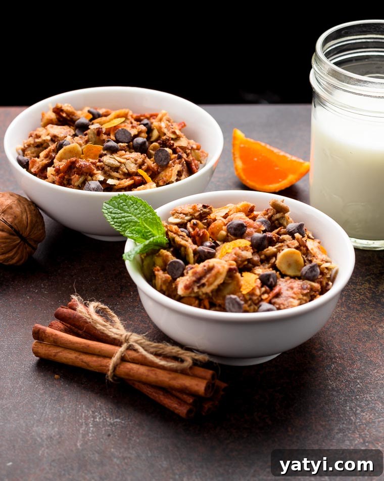 Keto Chocolate Chip Orange Granola Recipe for Low-Carb Snacks 4 Crunchy Keto Chocolate Chip Orange Granola