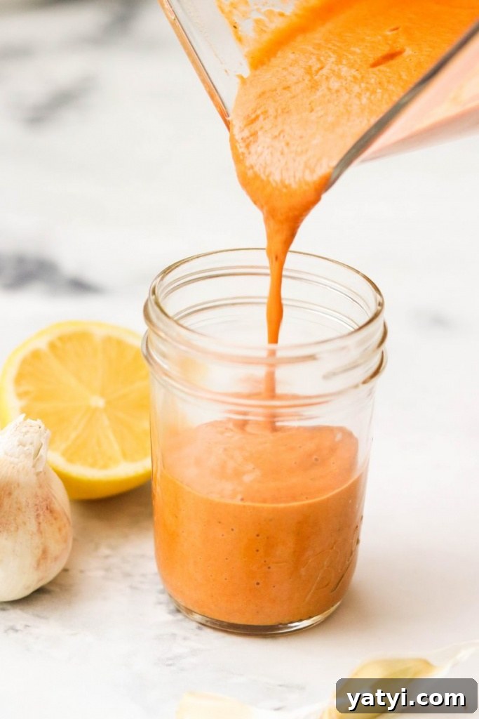 garlicky roasted red pepper sauce