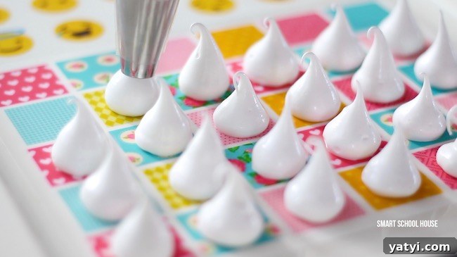 Edible Meringue Stamps: Create Decorative Cookie and Cake Toppers 3 EASY DIY 3 ingredient meringue kisses with edible meringue stamps!