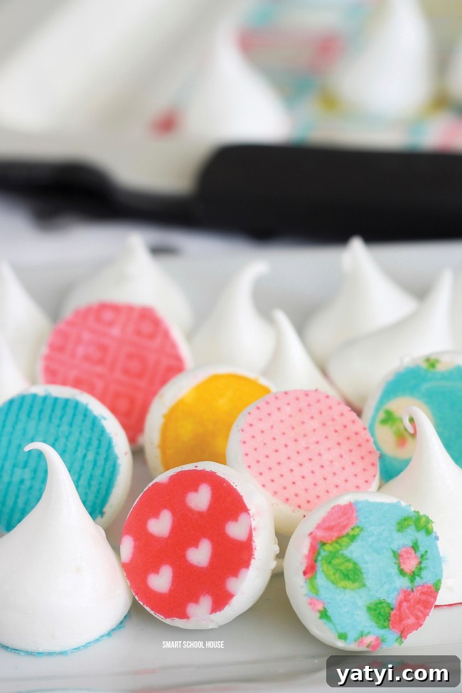 Edible Meringue Stamps: Create Decorative Cookie and Cake Toppers 4 EASY DIY 3 ingredient meringue kisses with edible meringue stamps!