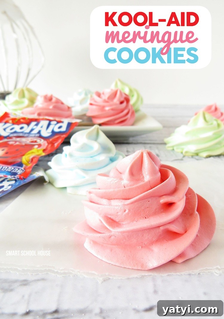 Edible Meringue Stamps: Create Decorative Cookie and Cake Toppers 6 Kool aid meringues