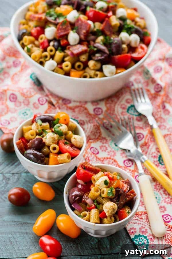 Classic Italian Pasta Salad with Zesty Herb Dressing 3 A classic Pasta Salad with Italian Dressing...but with balsamic instead of white vinegar and soppressata to make it something special!