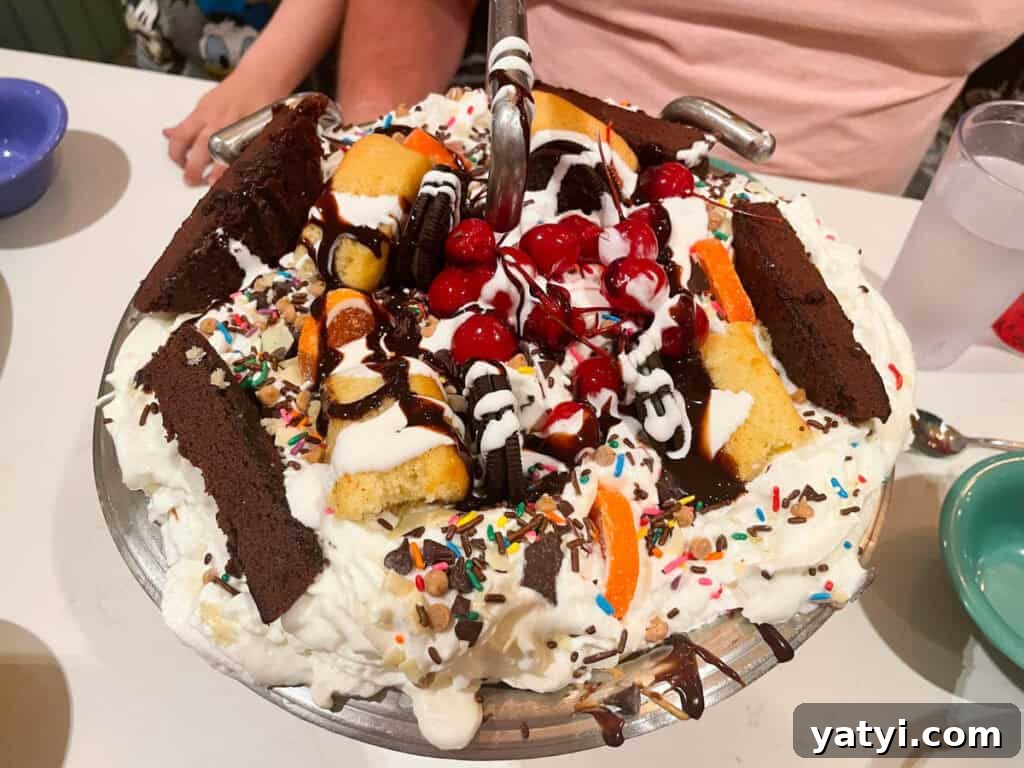 Beaches and Cream Soda Shop: Classic Ice Cream Parlor and Treats 9 The Kitchen Sink sundae from Beaches and Cream.