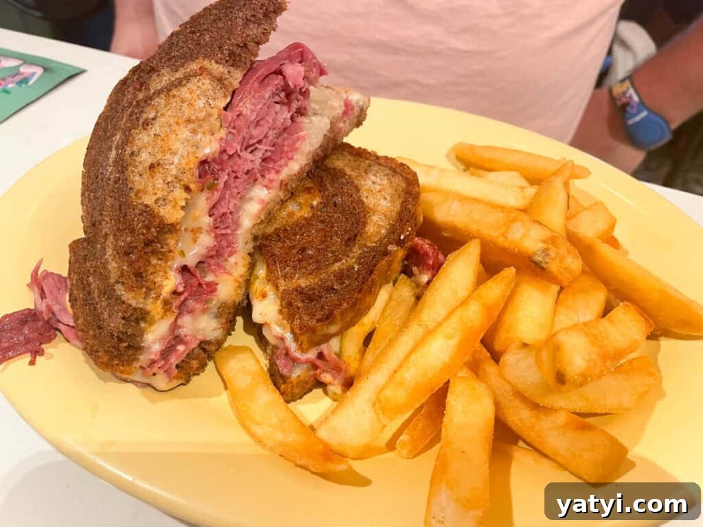 Beaches and Cream Soda Shop: Classic Ice Cream Parlor and Treats 5 Reuben Sandwich with fries from Beaches and Cream.