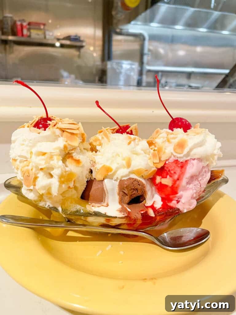 Beaches and Cream Soda Shop: Classic Ice Cream Parlor and Treats 8 Banana Split from Beaches and Cream.