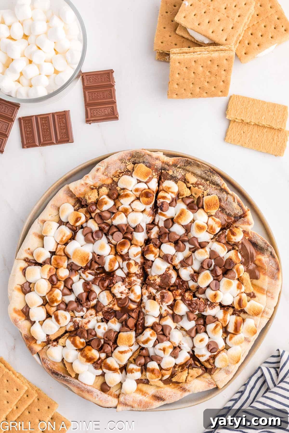 A Whole S'Mores Pizza